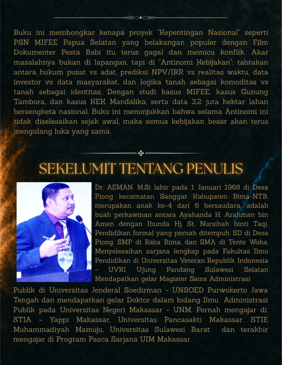 Sampul belakang buku Antinomi Kebijakan